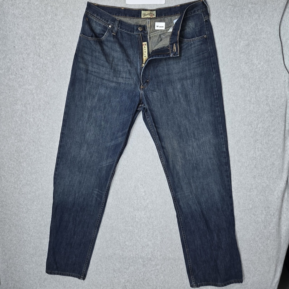 Wrangler 20X Men Jeans 38X34 Blue Denim No 33 Extreme Relaxed 32" Inseam